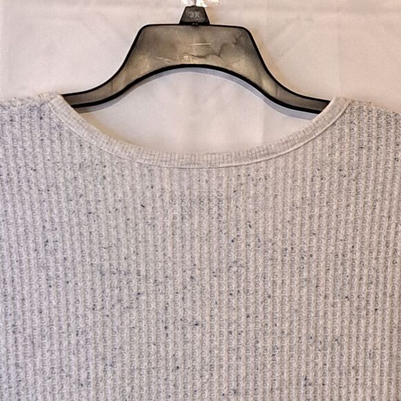 Koolaburra By Ugg Women's Grey Flecked Waffle Knit V-Sweater Top Causal Large - Picture 8 of 13